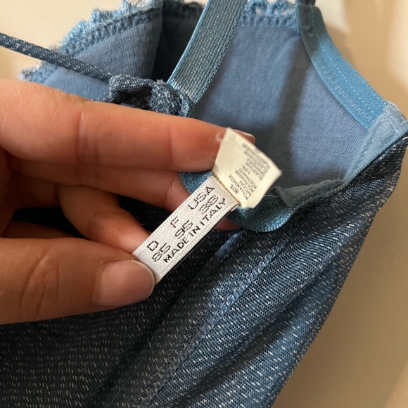 Valery - luxury Blue Denim Corset Top Made in Italy (size 2/4 xs/s) - Picture 7 of 8